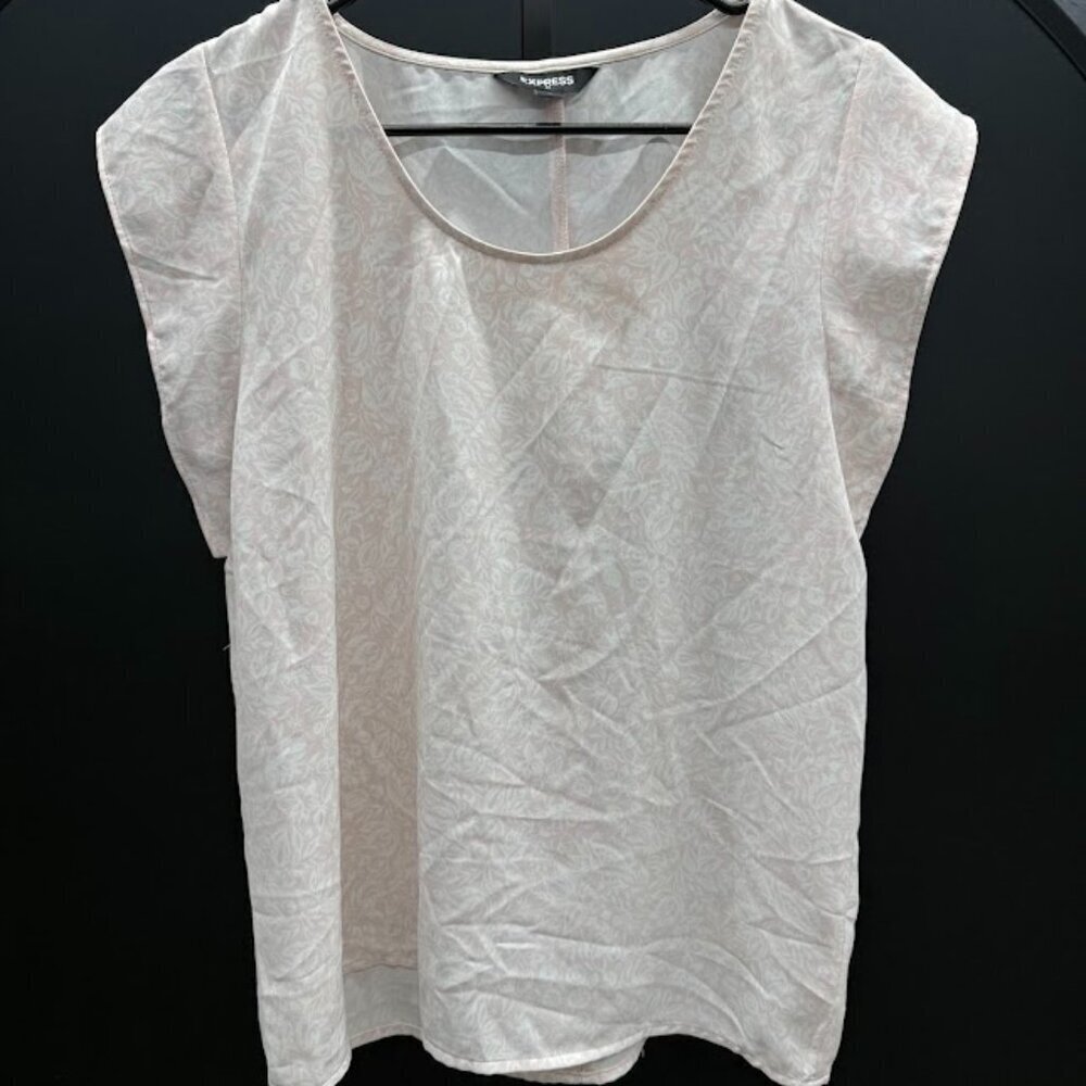 Express Blush Pink Floral Blouse